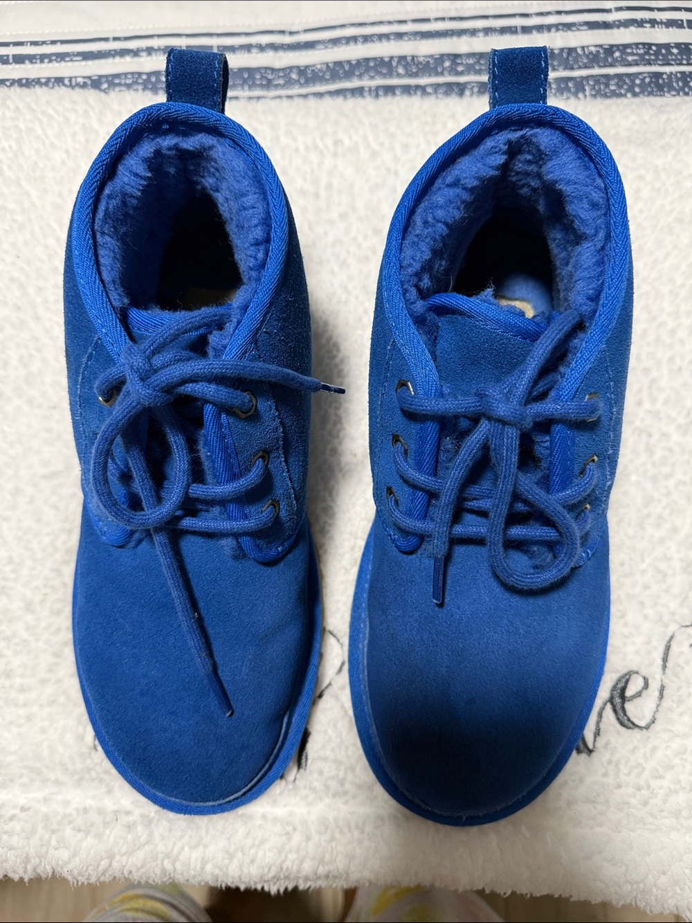 UGG Lace-Up Boots in Royal Blue